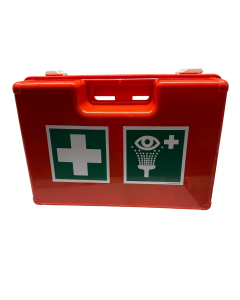 Førstehjælpskasse til arbejdspladsen  - Orange - str. L -  inkl. 2 x 200 ml øjenskyl PLUM